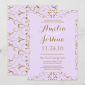 Faire invitation de fête de fiançailles tourbillon (Devant / Derrière)