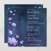 Faire Invitation de Fête de Mariage aux Fleurs Vio (Devant / Derrière)