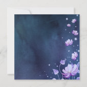 Faire Invitation de Fête de Mariage aux Fleurs Vio (Dos)