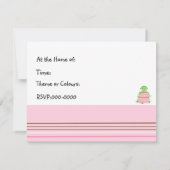 Faire invitation de gâteau rose pour la douche de (Dos)