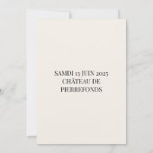 Faire invitation de mariage (Dos)