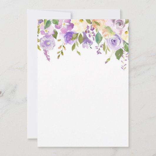 Faire invitation de mariage 50 ans en violet (Dos)