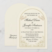 Faire invitation de mariage à arche florale (Devant / Derrière)