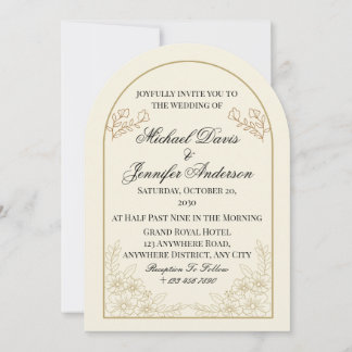 Faire invitation de mariage à arche florale