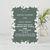 Faire invitation de mariage à bordure élégante de  (Debout devant)