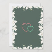Faire invitation de mariage à bordure élégante de  (Dos)