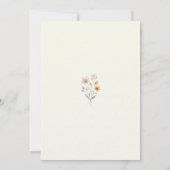 Faire invitation de mariage à bordure florale pêch (Dos)