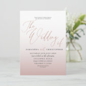 Faire invitation de mariage à calligraphie en or r (Debout devant)