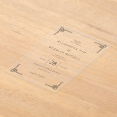 Faire invitation de mariage à clé grecque noire (Poser)