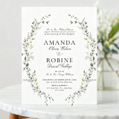 Faire invitation de mariage à couronne botanique é