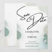 Faire invitation de mariage à date de sauvegarde (Devant / Derrière)