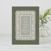 Faire invitation de mariage à dentelle Save the Da (Debout devant)