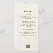 Faire invitation de mariage à feuille vert foncé (Dos)