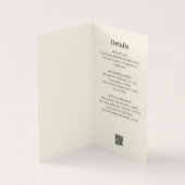 Faire invitation de mariage à feuille vert foncé (Inside)