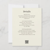 Faire invitation de mariage à feuille vert foncé (Dos)