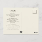 Faire invitation de mariage à feuille vert foncé (Dos)