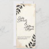 Faire invitation de mariage à feuille vert foncé (Devant)