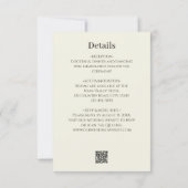Faire invitation de mariage à feuille verte foncée (Dos)