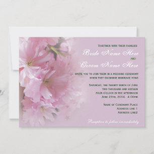 Faire invitation de mariage à fleur de cerisier ro