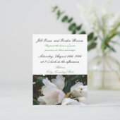 Faire invitation de mariage à fleurs blanches élég (Debout devant)