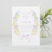 Faire invitation de mariage à fleurs – Élégant et  (Debout devant)