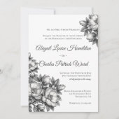 Faire invitation de mariage à la fleur de magnolia (Devant)