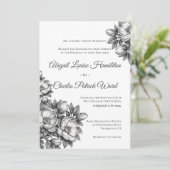Faire invitation de mariage à la fleur de magnolia (Debout devant)