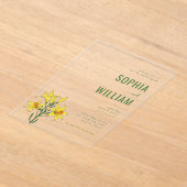 Faire invitation de mariage à la lys vert élégant (Poser)