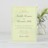 Faire invitation de mariage à la palme verte éléga (Debout devant)