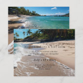 Faire invitation de mariage à la plage (Devant / Derrière)