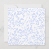 Faire invitation de mariage à la rose bleue douce (Dos)