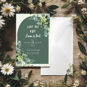 Faire invitation de mariage à la sauge verte