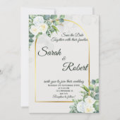 Faire invitation de mariage à la végétation de ros (Devant)