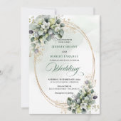 Faire invitation de mariage à la verdure botanique (Devant)