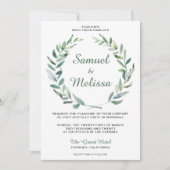 Faire invitation de mariage à l'aquarelle avec bra (Devant)