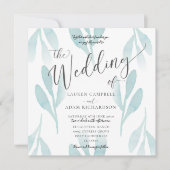 Faire invitation de mariage à l'aquarelle avec feu (Devant)