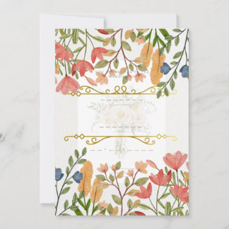 Faire invitation de mariage à l'aquarelle florale