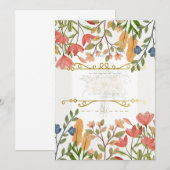 Faire invitation de mariage à l'aquarelle florale (Devant / Derrière)