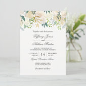Faire invitation de mariage à l'aquarelle florale (Debout devant)