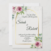 Faire invitation de mariage à l'arche dorée avec f (Devant)