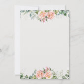 Faire invitation de mariage à l'arche florale rose (Dos)