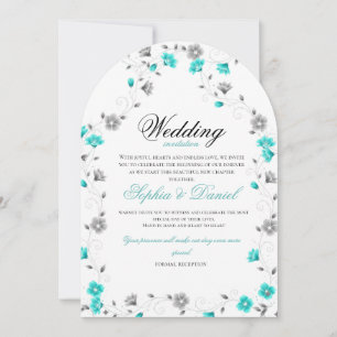 Faire invitation de mariage à l'arche florale sarc