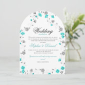 Faire invitation de mariage à l'arche florale sarc (Debout devant)