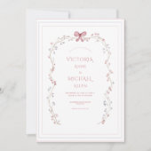 Faire invitation de mariage à l'arche florale vint (Devant)