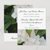 Faire invitation de mariage à l'hydrangea blanc él (Devant / Derrière)