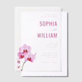 Faire invitation de mariage à l'orchidée rose (Compenser)