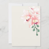 Faire invitation de mariage à l'orchidée rose doux (Dos)