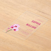 Faire invitation de mariage à l'orchidée rose soph (Poser)