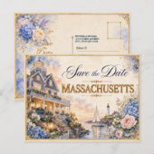 Faire invitation de mariage à Massachusetts pour a (Devant / Derrière)