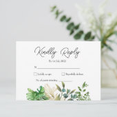 Faire invitation de mariage à motif de feuille bot (Debout devant)